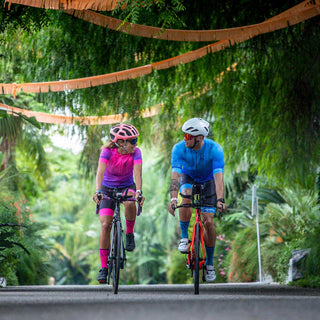 Maillot de ciclismo manga corta mujer - Fluo Blue