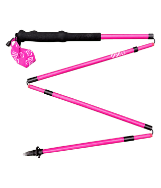 Bastones de carbono plegables ultraligeros para Trail Running y Trecking - Rosa