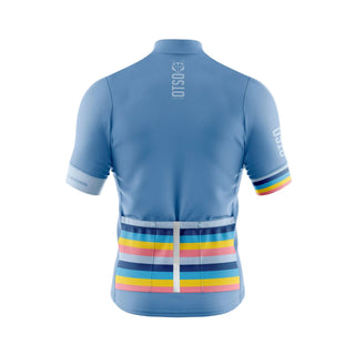 Maillot de ciclismo manga corta hombre - Stripes Steel Blue