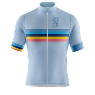 Maillot de ciclismo manga corta hombre - Stripes Turquoise