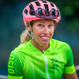 Maillot de ciclismo manga corta mujer - Fluo Green