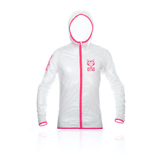 Waterproof Jacket - White & Fluo Pink