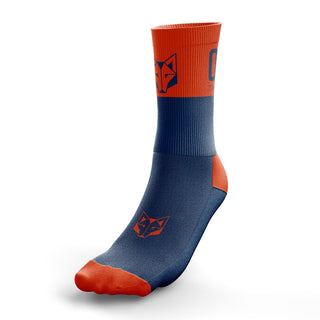 Calcetines Multisport Medium Cut - Navy Blue & Fluo Orange (Outlet)