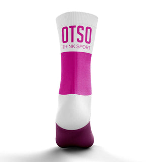 Calcetines Multisport Medium Cut - Fluo Pink & White