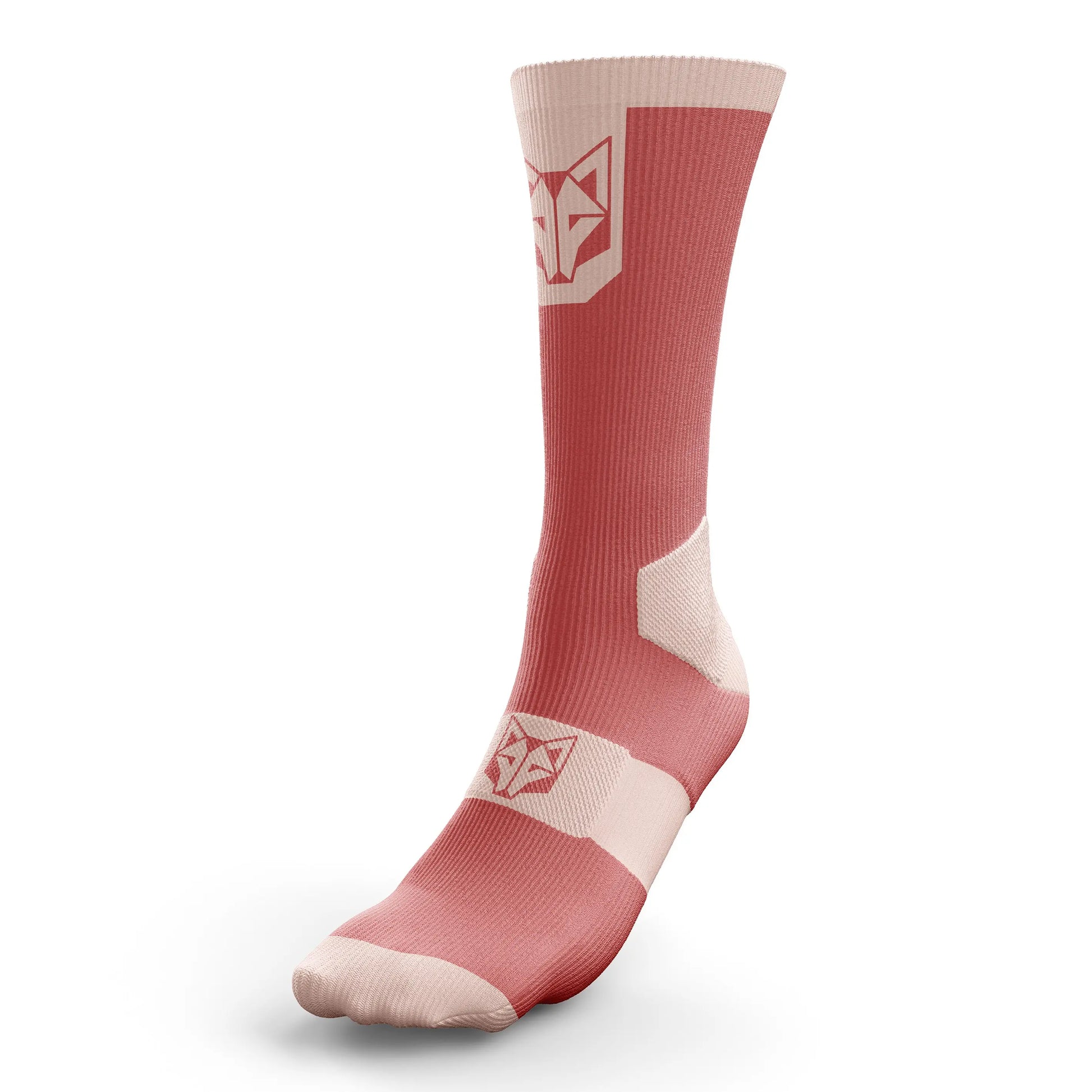 Calcetines de Ciclismo High Cut – Salmon Pink & Coral Pink