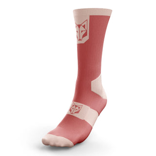 Calcetines de Ciclismo High Cut – Salmon Pink & Coral Pink
