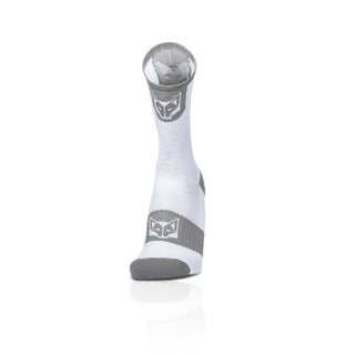 Calcetines de Ciclismo High Cut - Pure White & Silver Grey