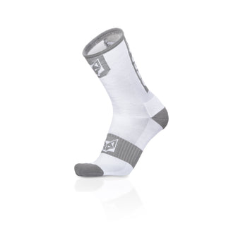 Calcetines de Ciclismo High Cut - Pure White & Silver Grey