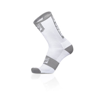 Calcetines de Ciclismo High Cut - Pure White & Silver Grey