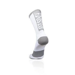 Calcetines de Ciclismo High Cut - Pure White & Silver Grey