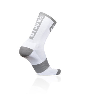 Calcetines de Ciclismo High Cut - Pure White & Silver Grey