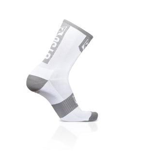 Calcetines de Ciclismo High Cut - Pure White & Silver Grey