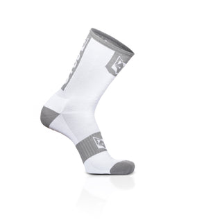 Calcetines de Ciclismo High Cut - Pure White & Silver Grey