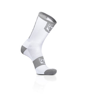 Calcetines de Ciclismo High Cut - Pure White & Silver Grey