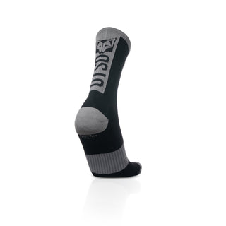 Calcetines de Ciclismo High Cut - Black & Silver Grey