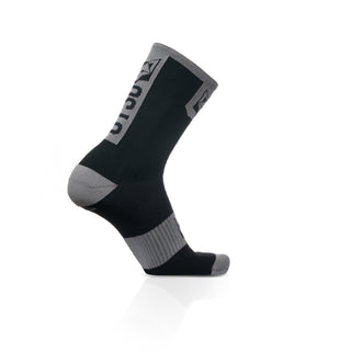 Calcetines de Ciclismo High Cut - Black & Silver Grey