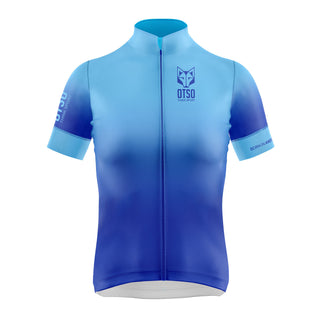 Maillot de ciclismo manga corta mujer - Fluo Blue