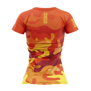 Camiseta manga corta mujer - Camo Orange