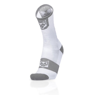Calcetines de Ciclismo High Cut - Pure White & Silver Grey