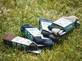 Calcetines de Lana Merina High Cut - Blue Storm