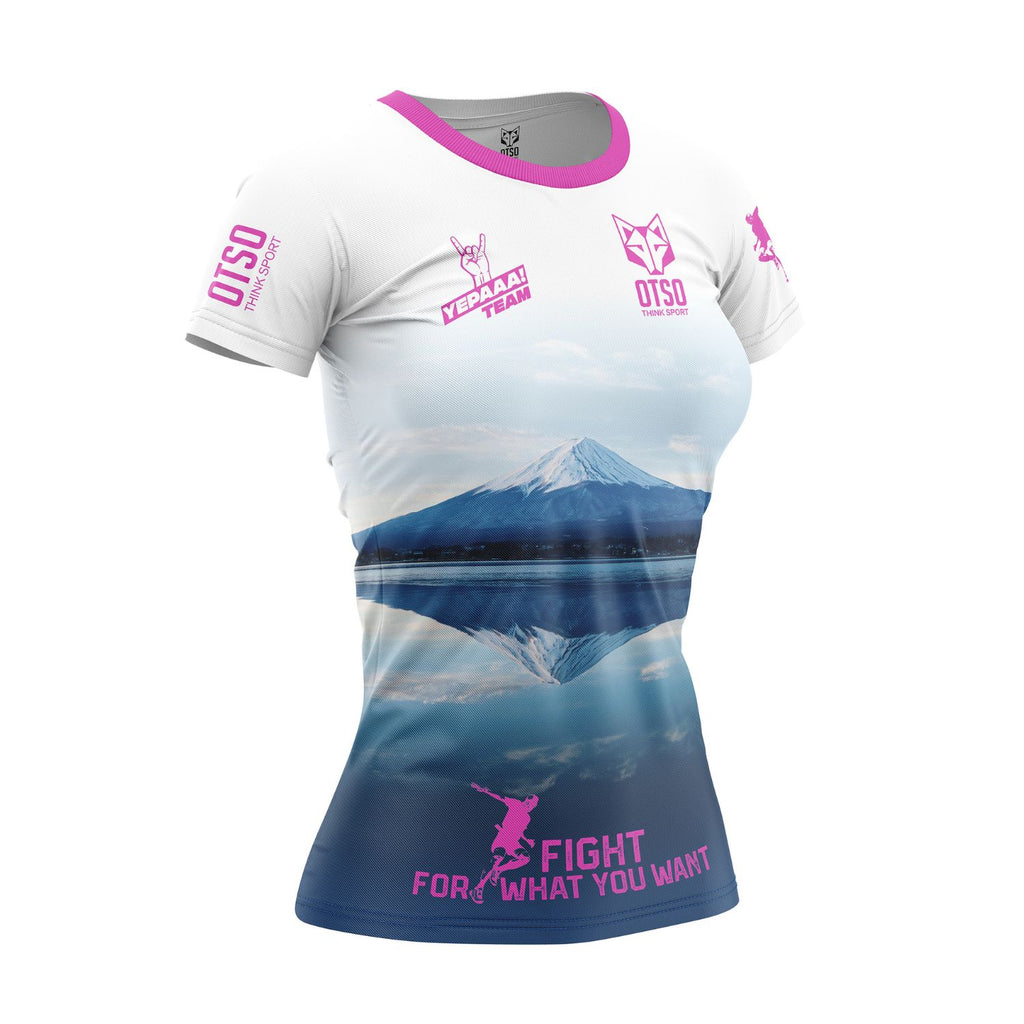Camiseta manga corta mujer - Yepaaa! Team Mount Fuji Pink