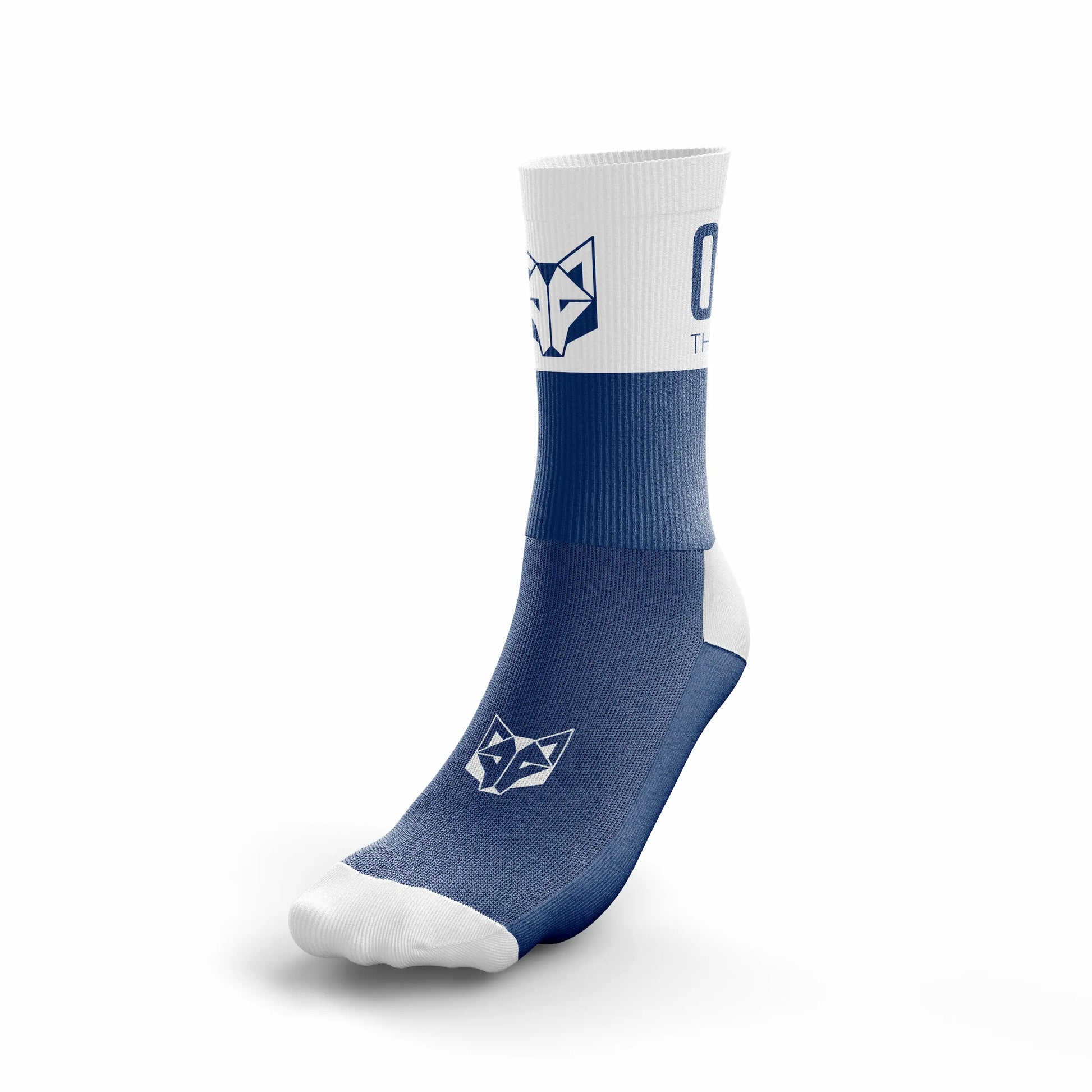 Calcetines Multisport Medium Cut - Electric Blue & White