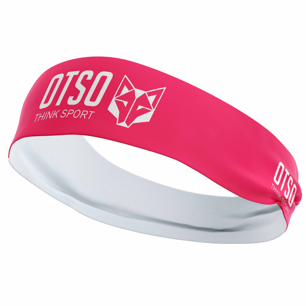 Cinta de cabeza - OTSO Sport Fluo Pink / White