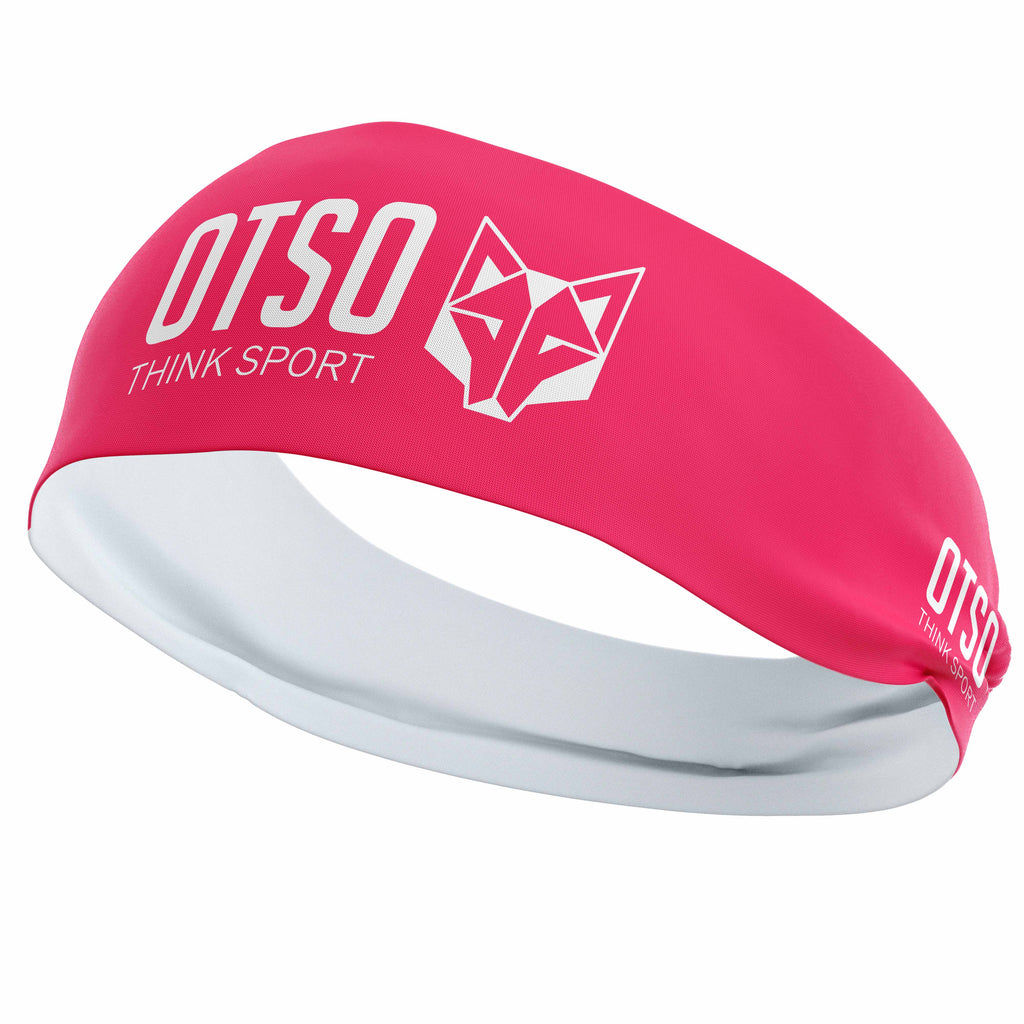 Cinta de cabeza - OTSO Sport Fluo Pink / White