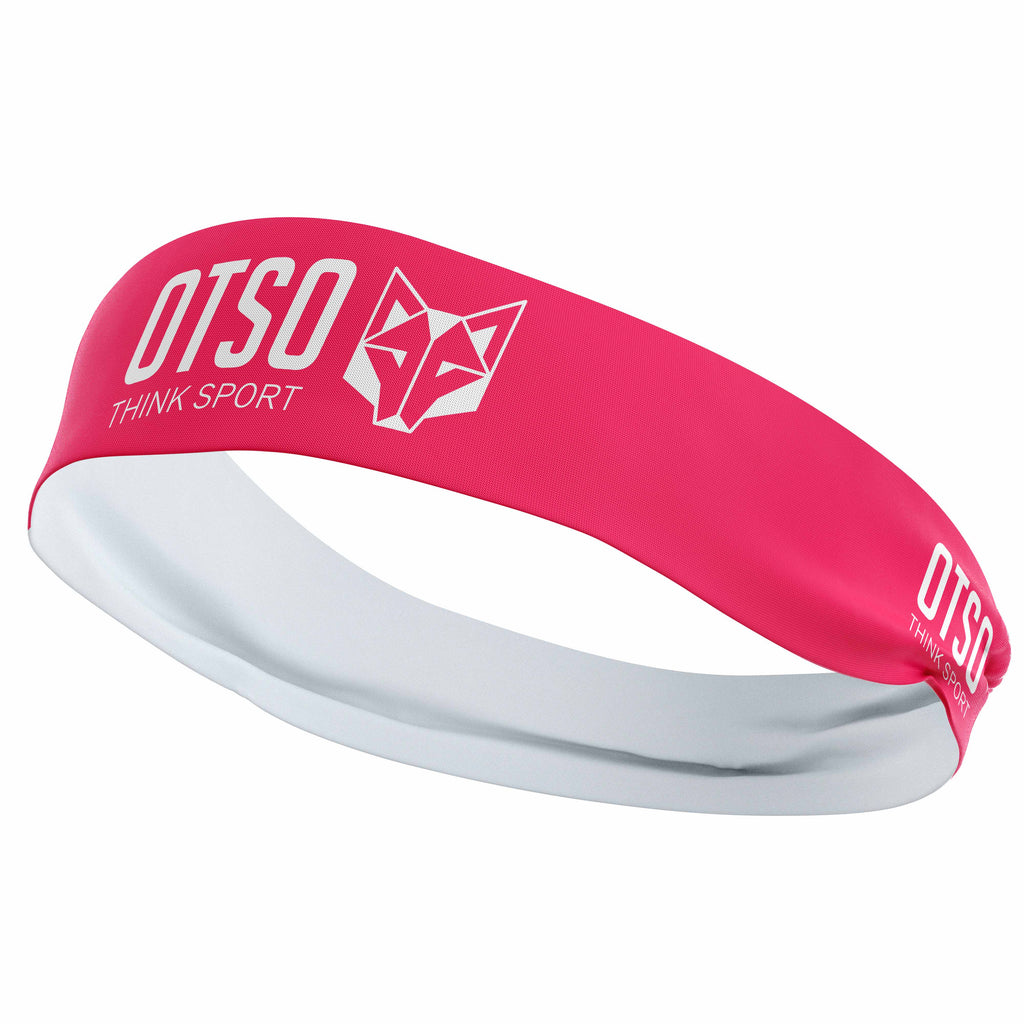 Cinta de cabeza - OTSO Sport Fluo Pink / White