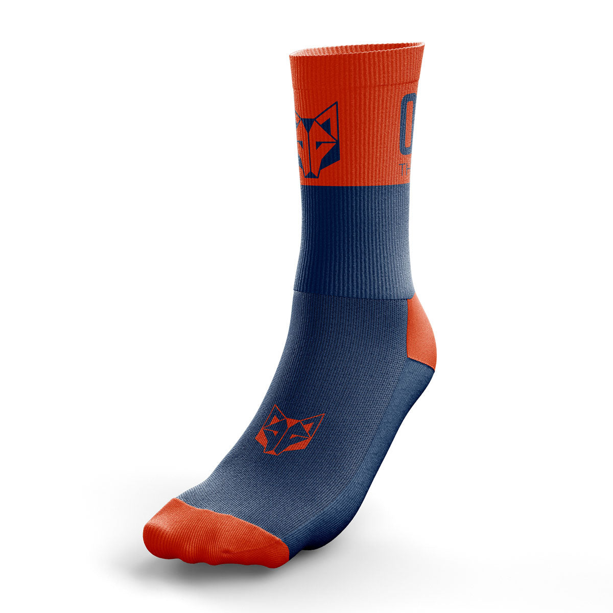 Calcetines Multisport Medium Cut - Navy Blue & Fluo Orange (Outlet)