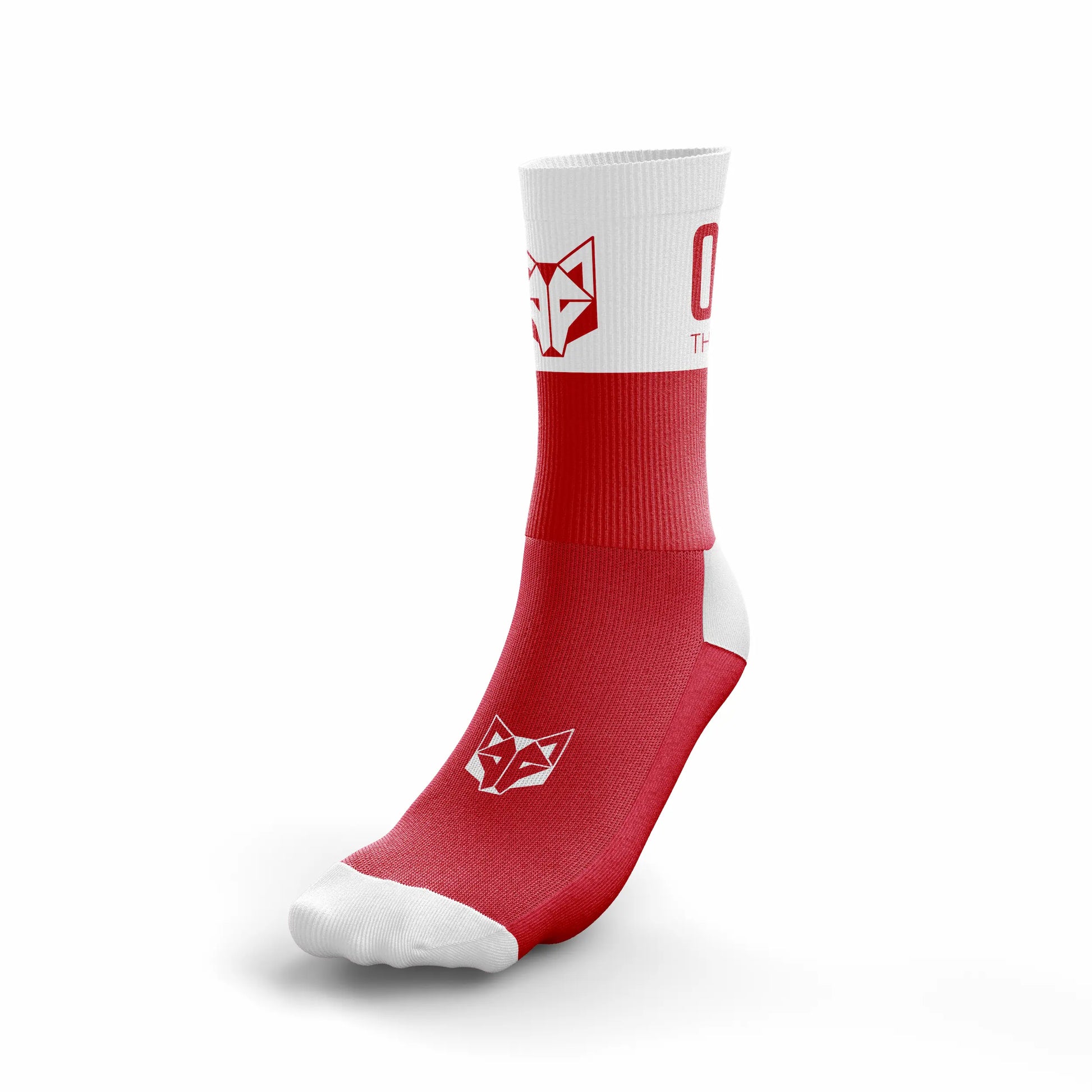 Calcetines Multisport Medium Cut - Red & White