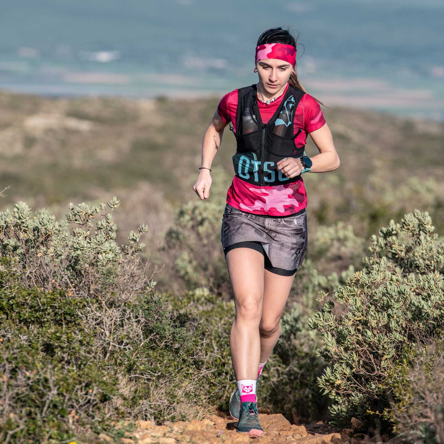 Trail running backpack - Black & Turquoise