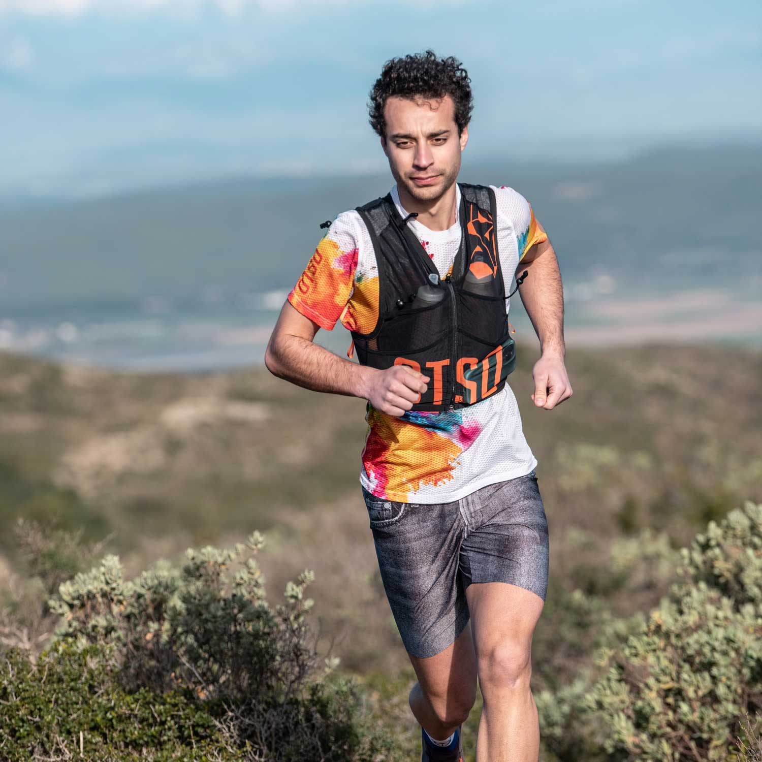 Trail running backpack - Black & Orange