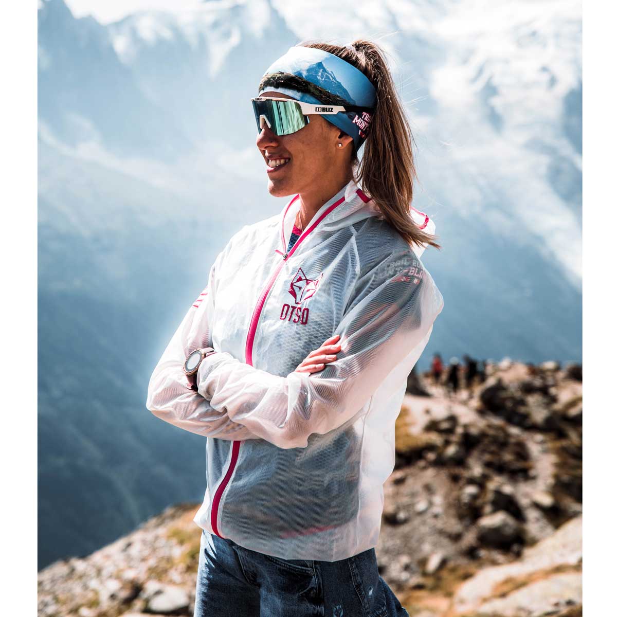 Waterproof Jacket - White & Fluo Pink