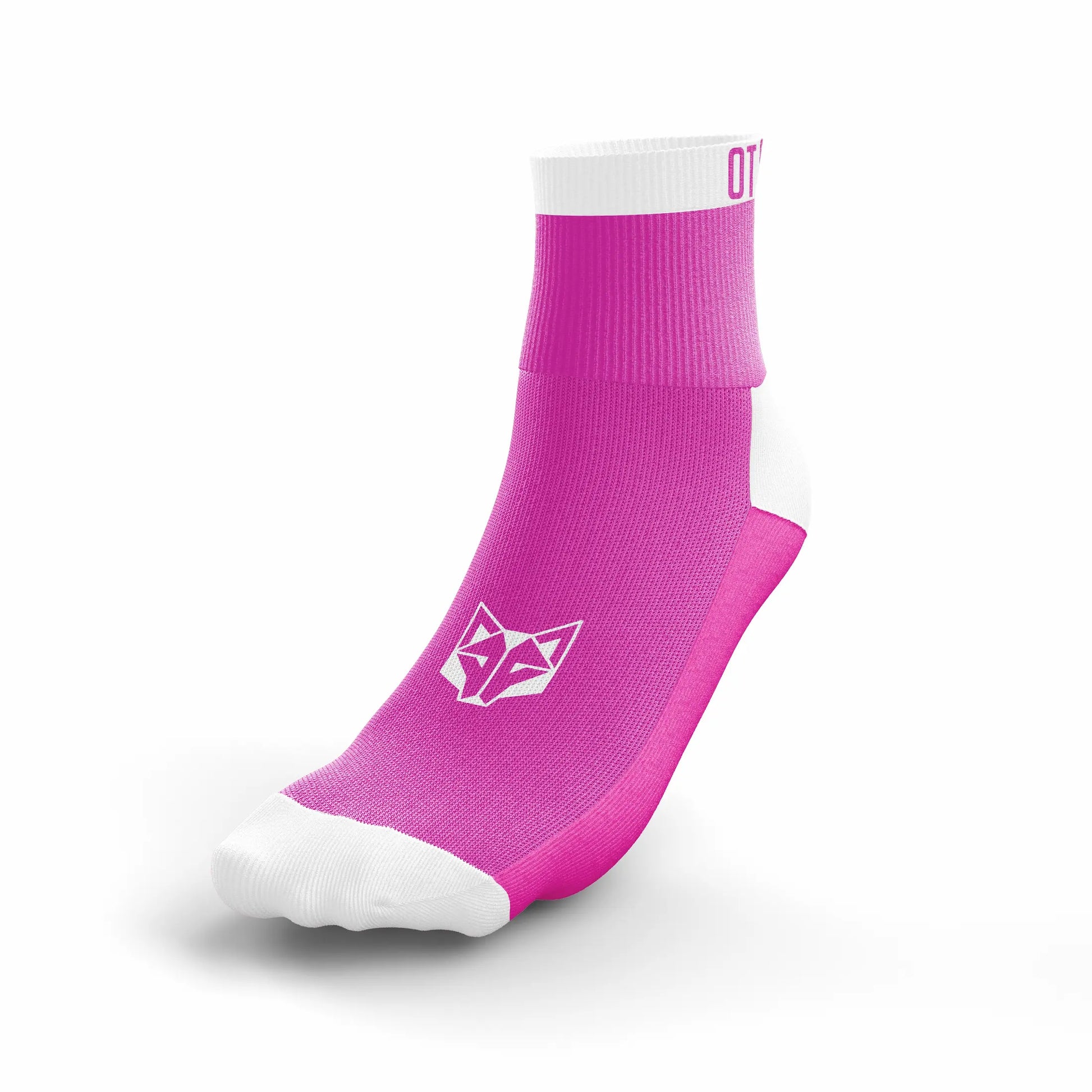 Calcetines Multisport Low Cut – Fluo Pink & White