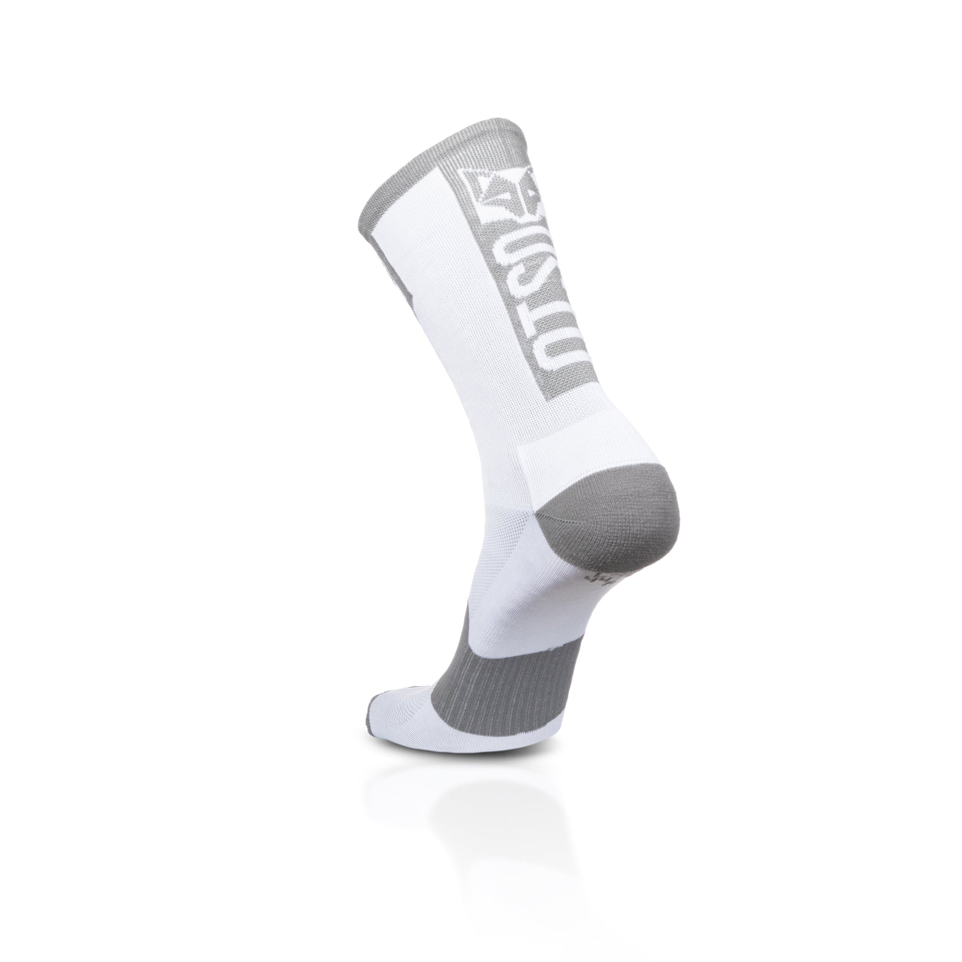 Calcetines de Ciclismo High Cut - Pure White & Silver Grey