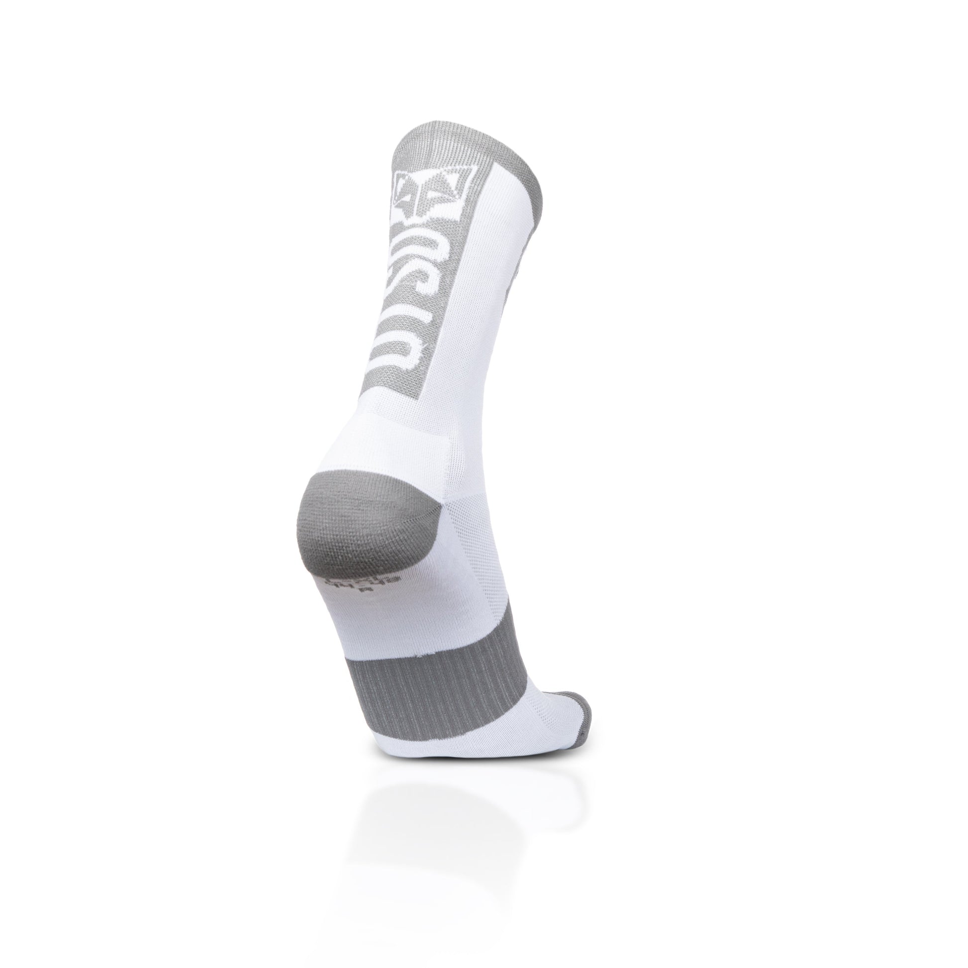 Calcetines de Ciclismo High Cut - Pure White & Silver Grey