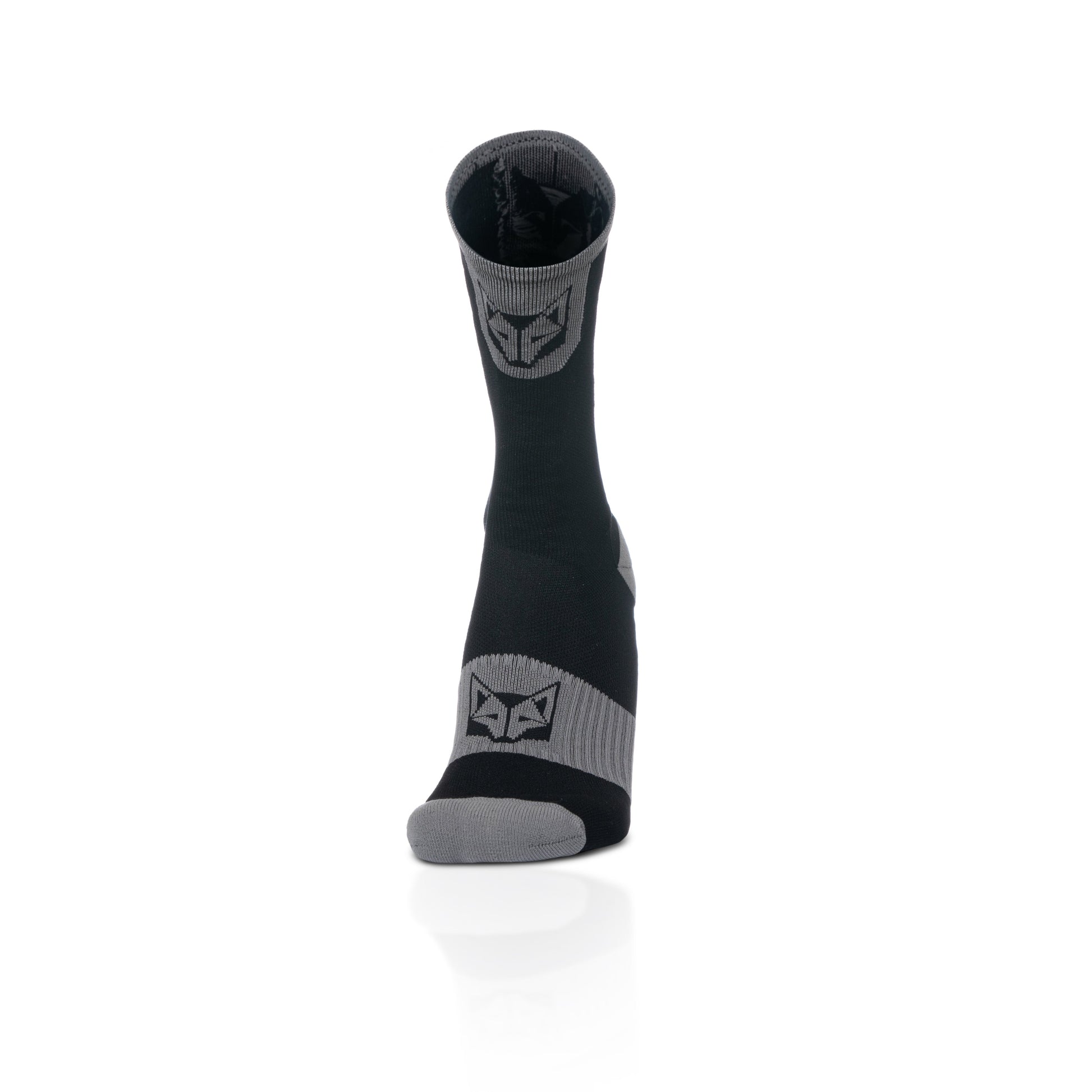 Calcetines de Ciclismo High Cut - Black & Silver Grey