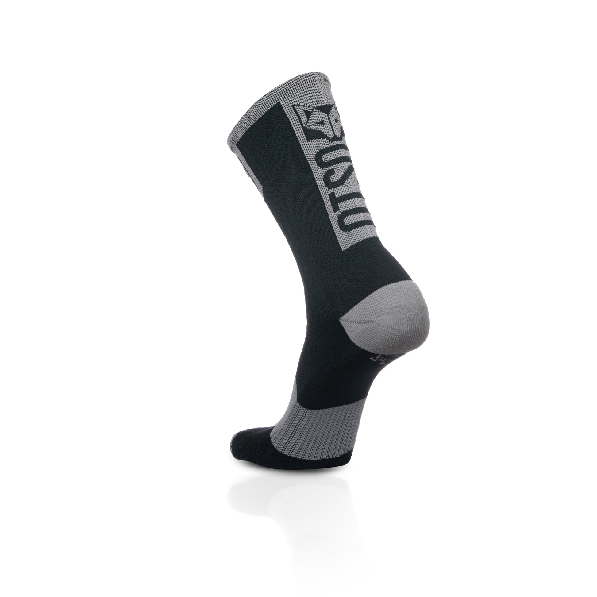 Calcetines de Ciclismo High Cut - Black & Silver Grey