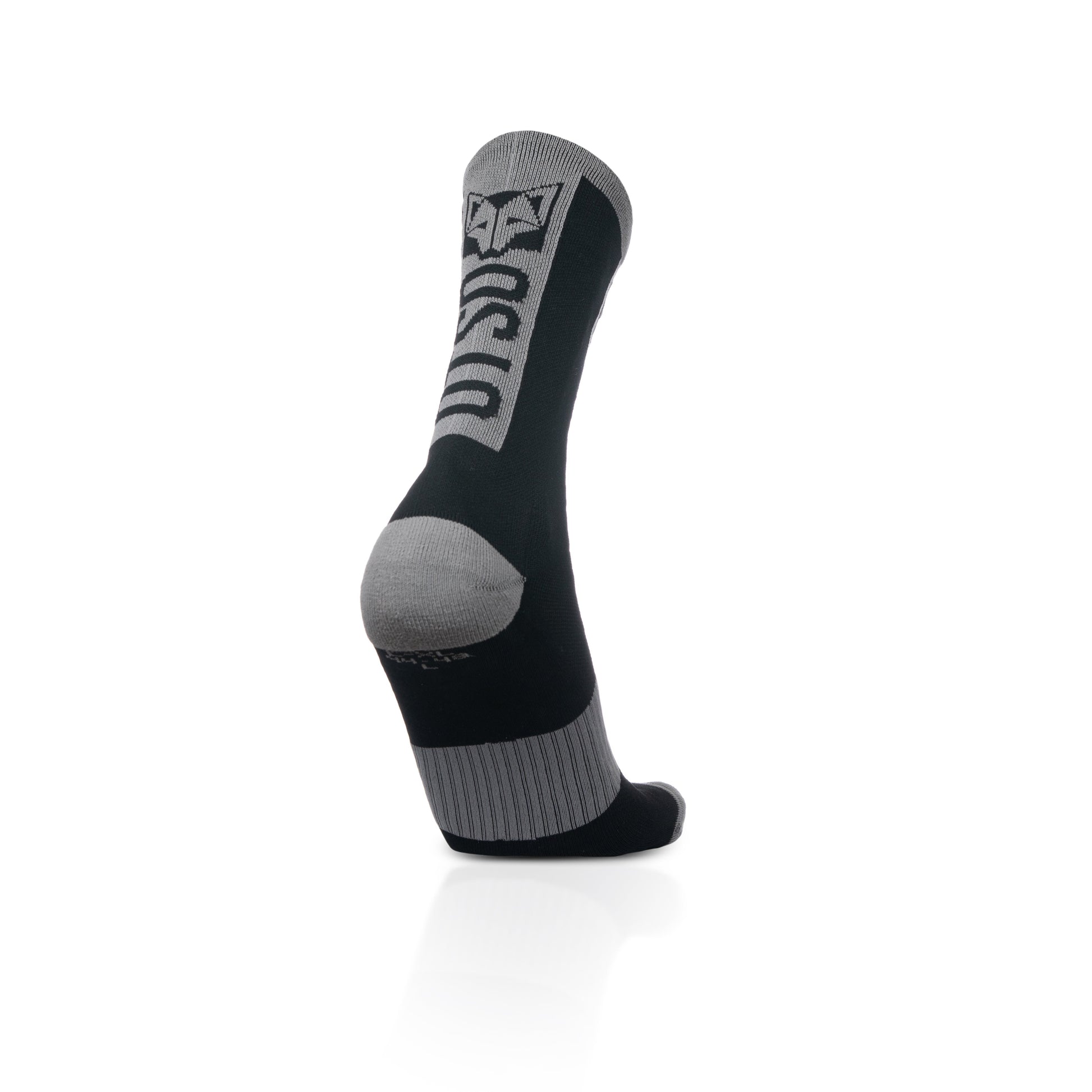 Calcetines de Ciclismo High Cut - Black & Silver Grey