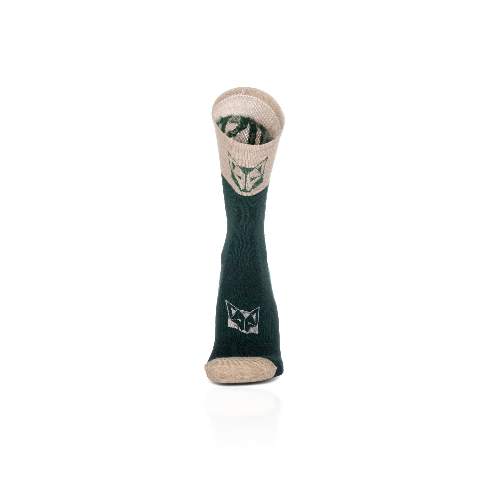 Calcetines de Lana Merina High Cut - Green Leaf