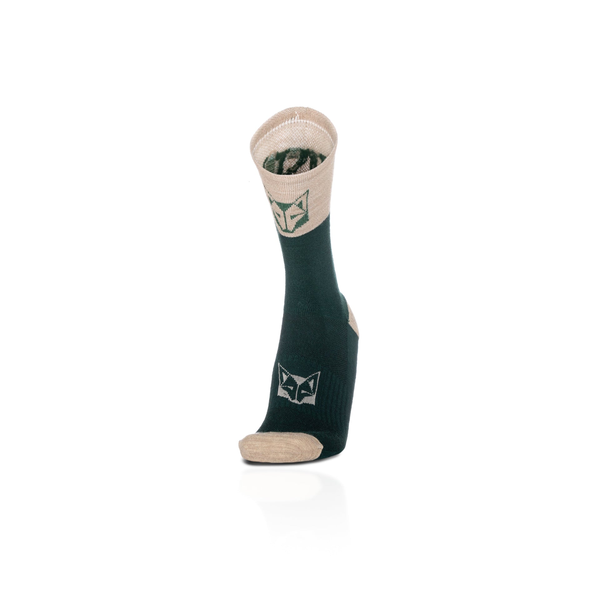 Calcetines de Lana Merina High Cut - Green Leaf