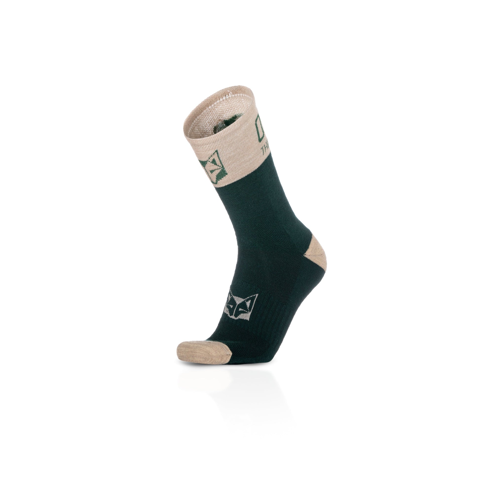 Calcetines de Lana Merina High Cut - Green Leaf