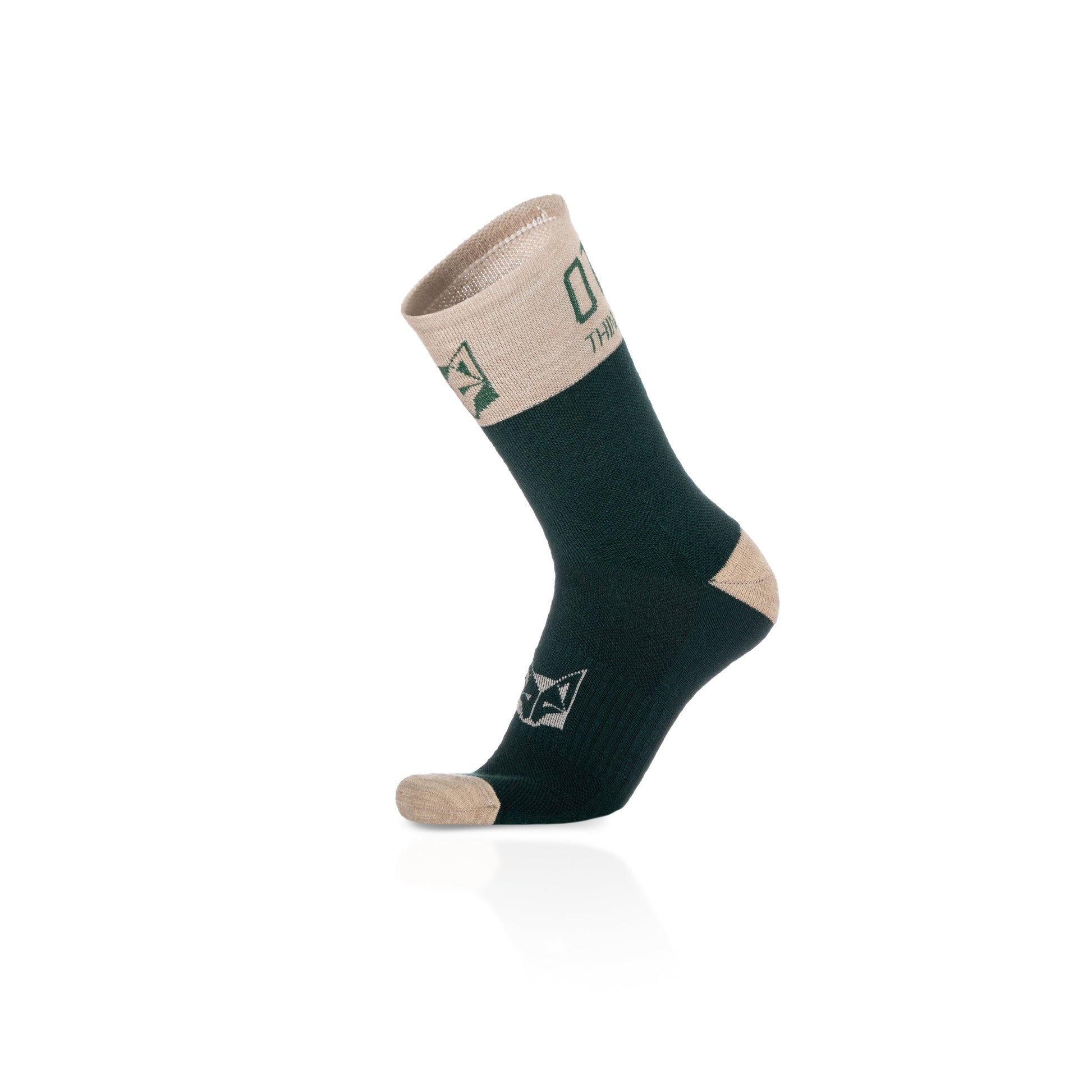Calcetines de Lana Merina High Cut - Green Leaf