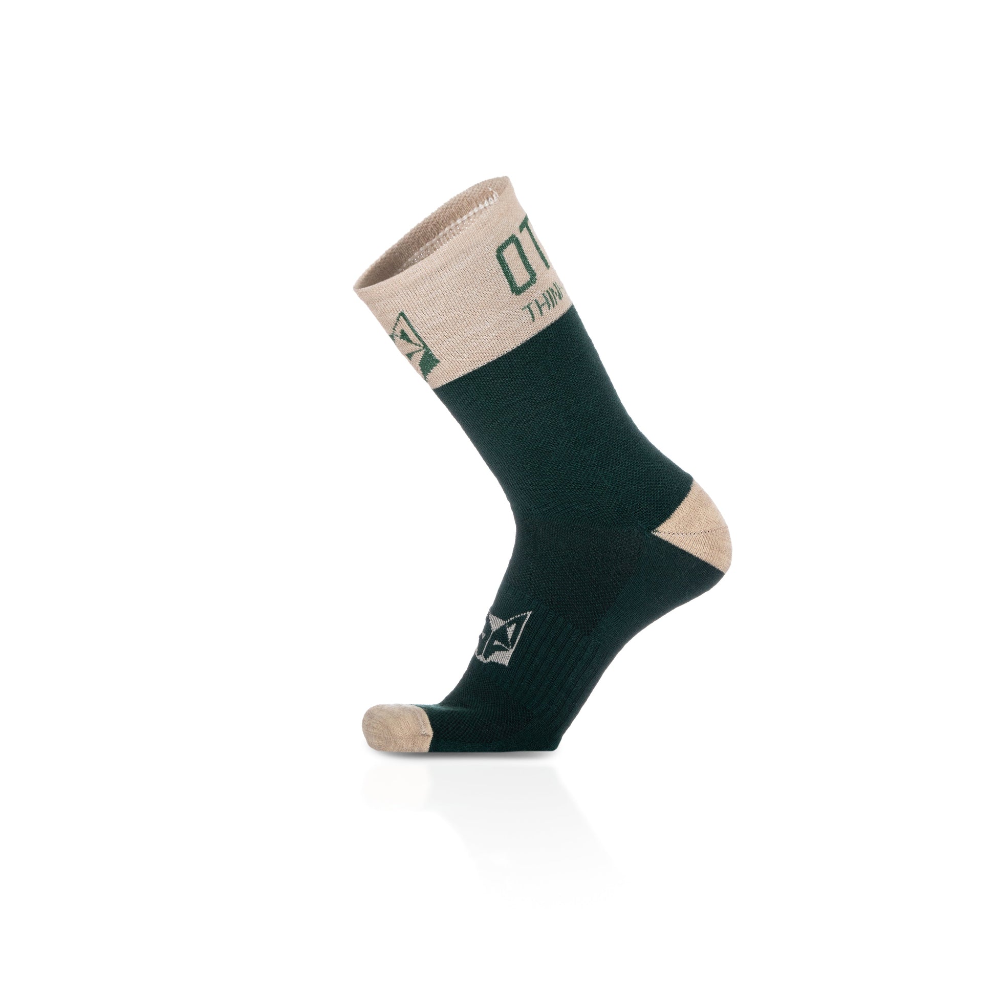 Calcetines de Lana Merina High Cut - Green Leaf