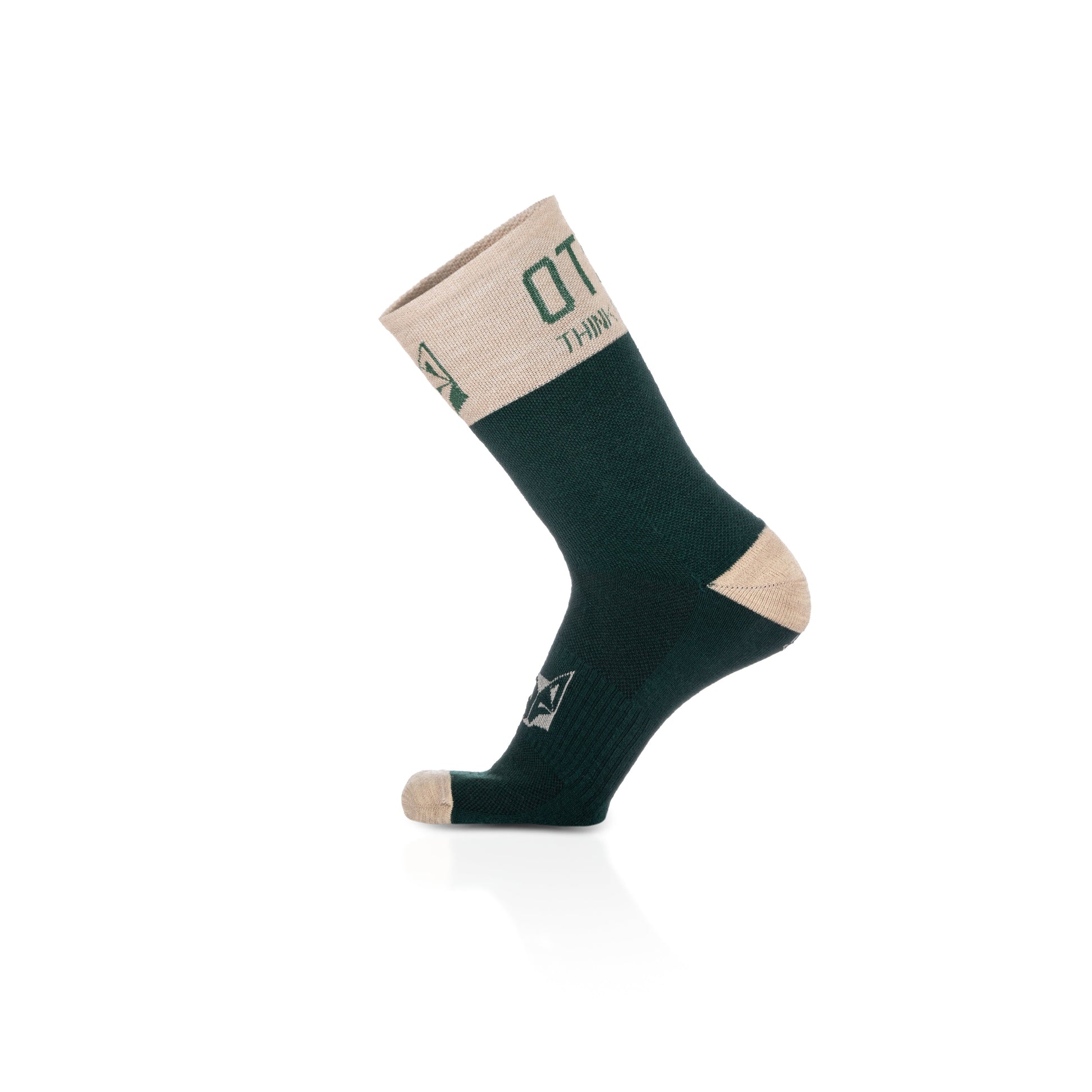 Calcetines de Lana Merina High Cut - Green Leaf