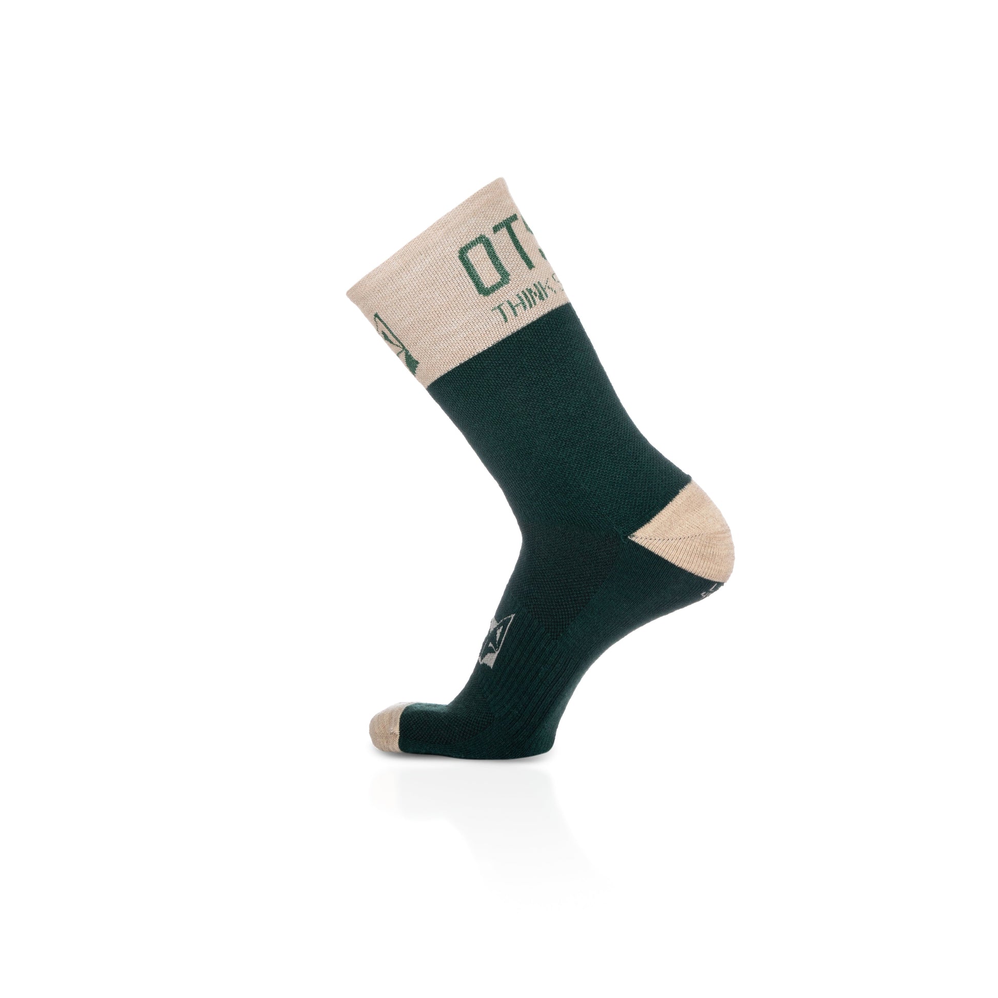 Calcetines de Lana Merina High Cut - Green Leaf