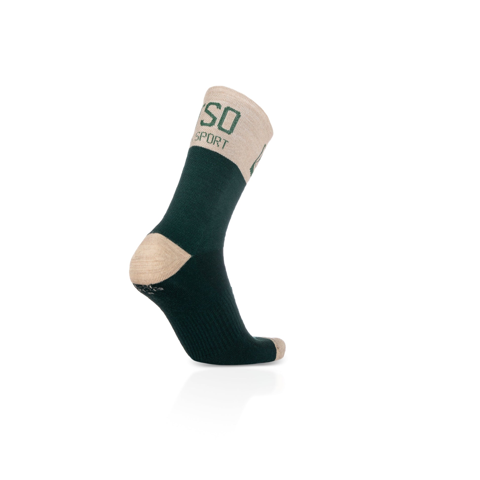 Calcetines de Lana Merina High Cut - Green Leaf