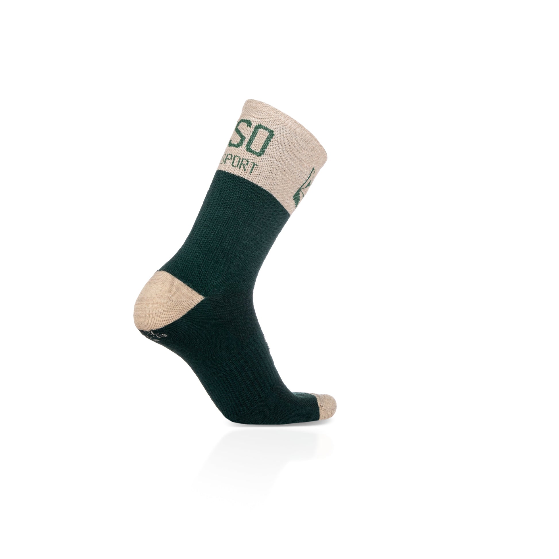 Calcetines de Lana Merina High Cut - Green Leaf