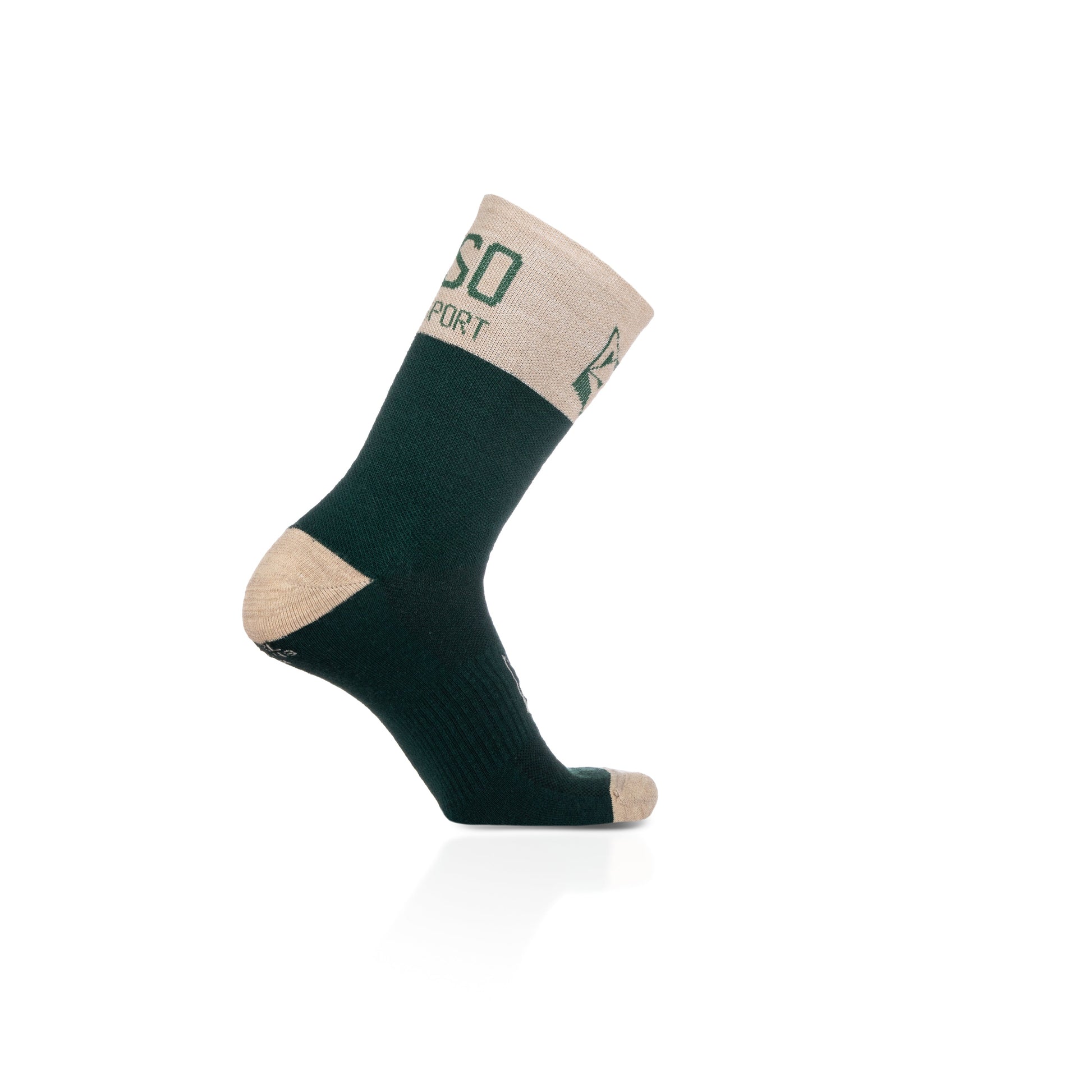 Calcetines de Lana Merina High Cut - Green Leaf